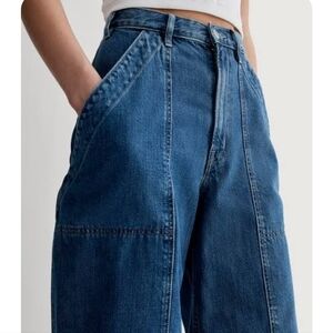 American Eagle Super High-Rise Baggy Wide-Leg Jeans SZ 6